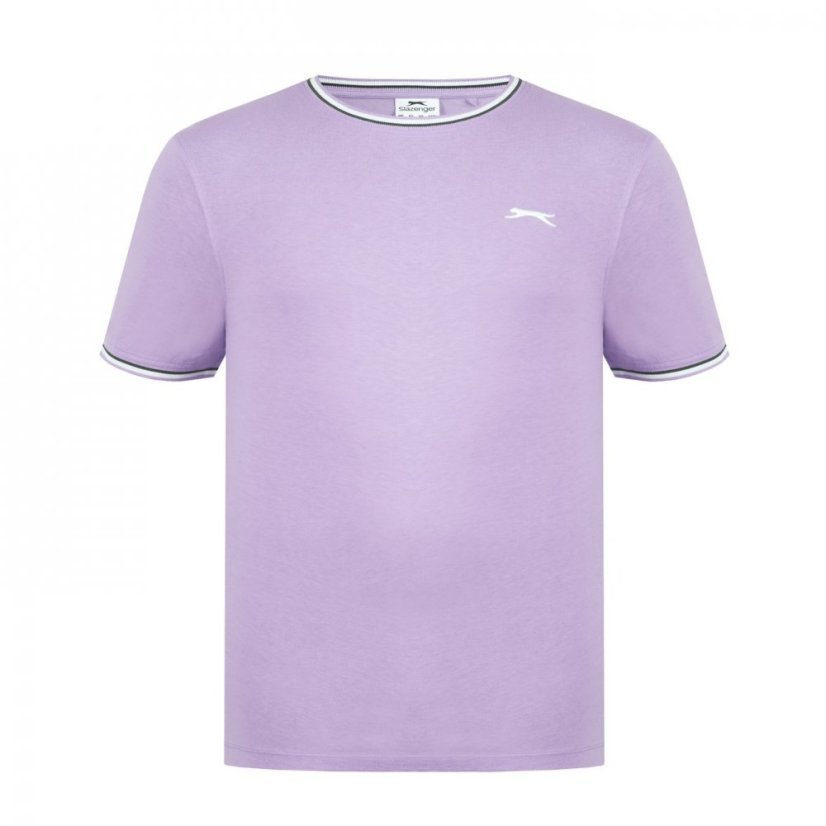 Slazenger Tipped T Shirt Mens Lavender