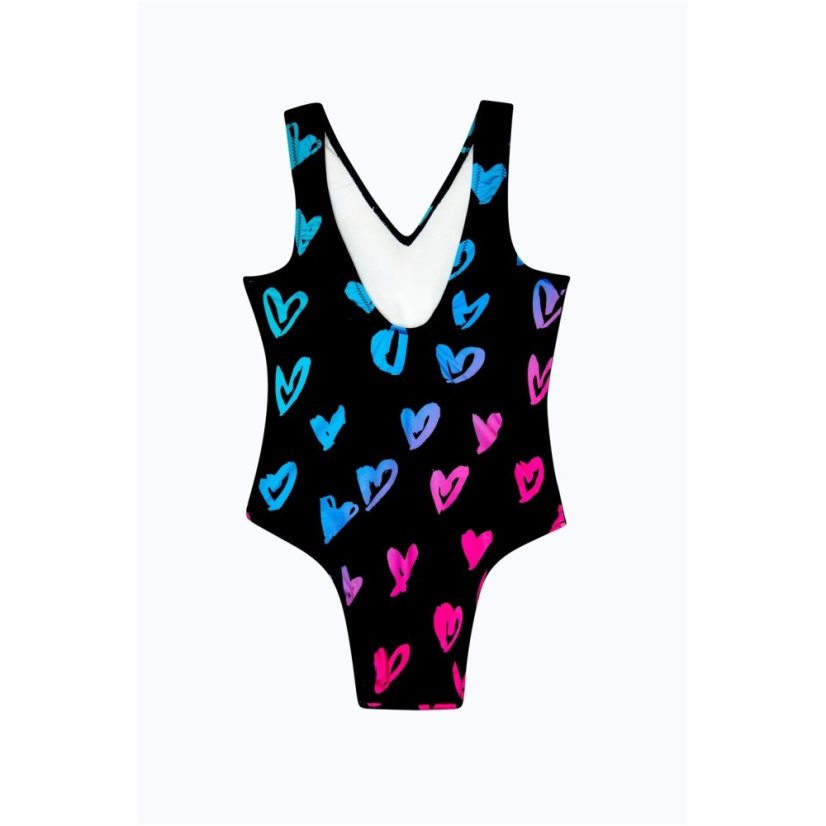 Hype Kids' Heart One Piece Swimsuit Multi