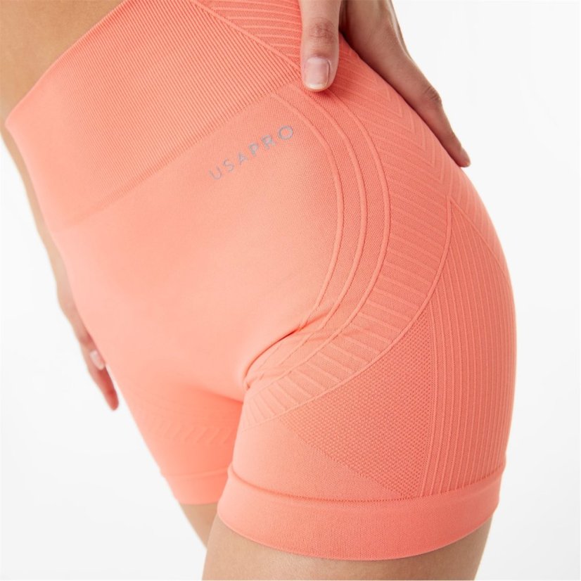 USA Pro USAP Seamless 3 Inch Shorts Womens Coral