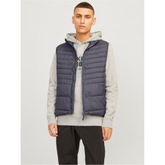 Jack and Jones Men's Sleeveless Zip-Through Gilet Asphalt