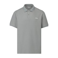 Slazenger Plain pánske polo tričko Light Grey