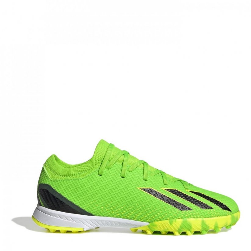 adidas X Ghosted .3 Junior Astro Turf Trainers Green/Blk/Yell