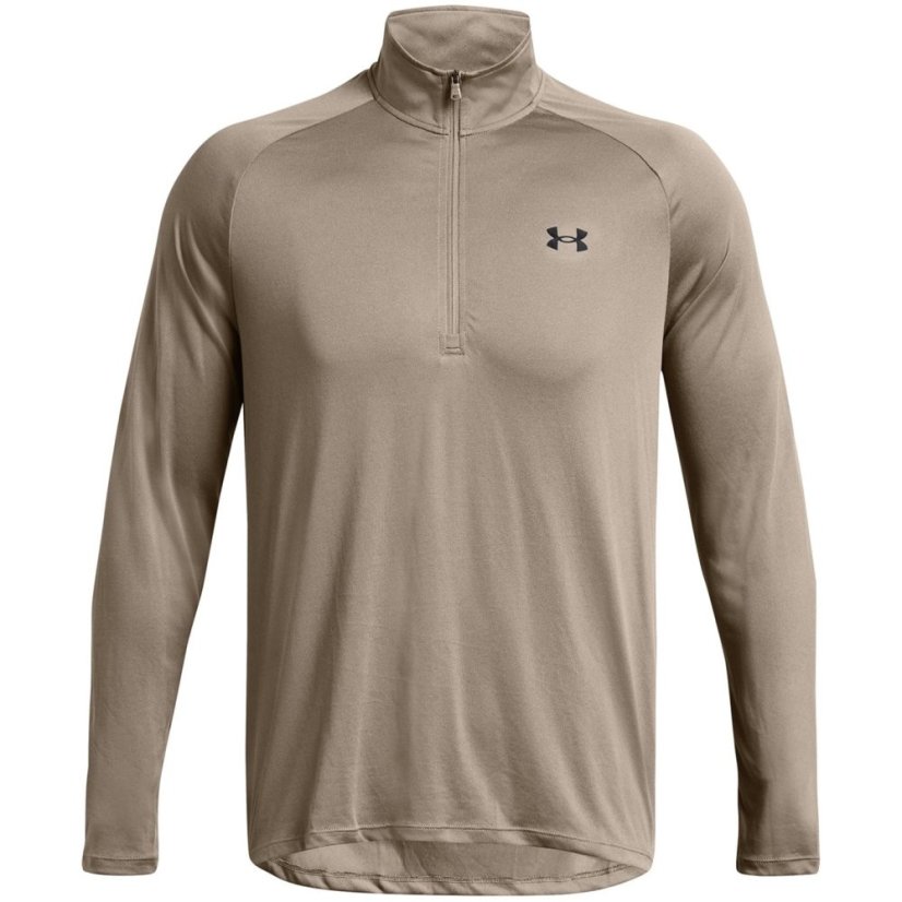 Under Armour Tech™ ½ Zip Long Sleeve Mens Taupe Dusk