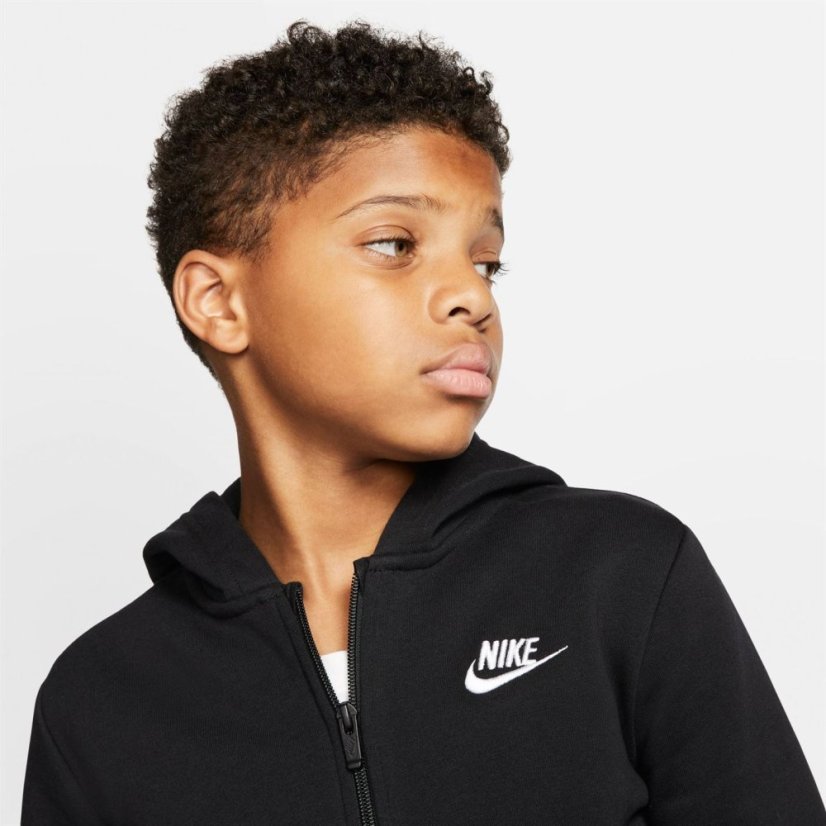 Nike Fleece Tracksuit Junior Boys Black/White