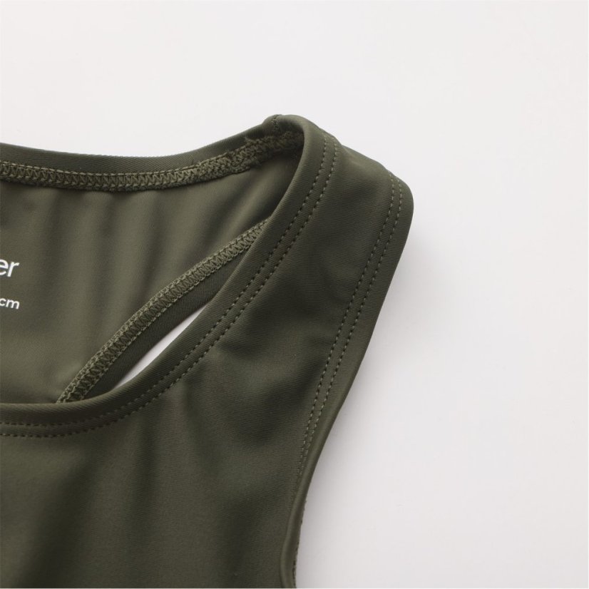 Slazenger LYCRA® XTRA LIFE™ Racer Back Swimsuit Girls Khaki