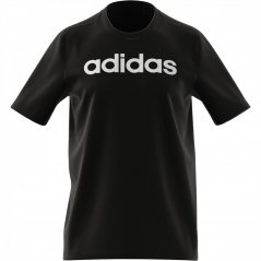 adidas Essentials Single Jersey Linear Embroidered Logo pánske tričko Black Linear