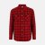 Lee Cooper Men's Check Long Sleeve Patterned Shirt Red Flannel