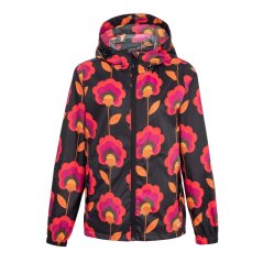 Gelert Ladies' Waterproof Packaway Jacket Black/Pink