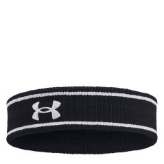 Under Armour Adults Striped Performance Terry Headband Black