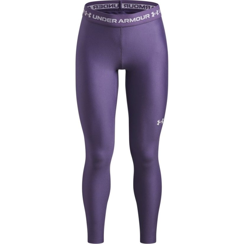 Under Armour Kids HeatGear® Performance Gym Leggings Purple/White