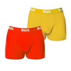 Lonsdale 2 Pack Trunk Mens Yellow/Red