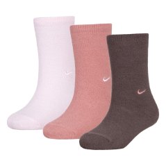 Nike 3 Pack Super Soft Cozy Crew Socks Pink Foam