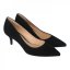 Linea Kitten Heel Shoes Black Suede