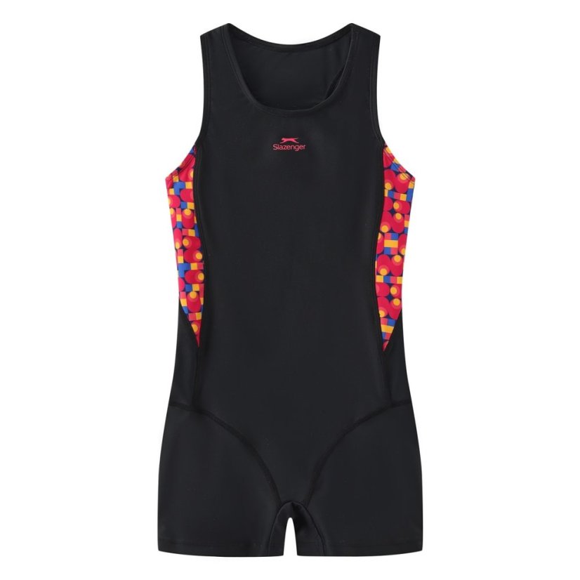 Slazenger PL Boyleg Junior Girls Black/Green