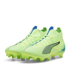 Puma Ultra 5 Match Womens Firm Ground Football Boots Green/Wht/Blue