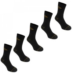 Dunlop Workwear Socks 5 Pack Mens Black