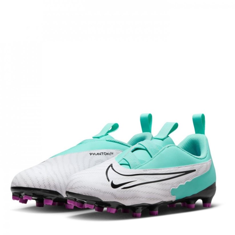 Nike Phantom Academy GX Junior Firm Ground Football Boots Blue/Pink/White