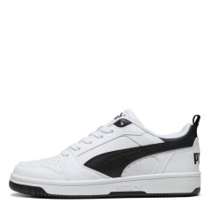 Puma Unisex Kids' Rebound Lo Jr High-Top Trainers Blk/Blk/Whit