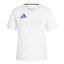 adidas Women's Team Trainer Short Sleeve Performance Gym Top White