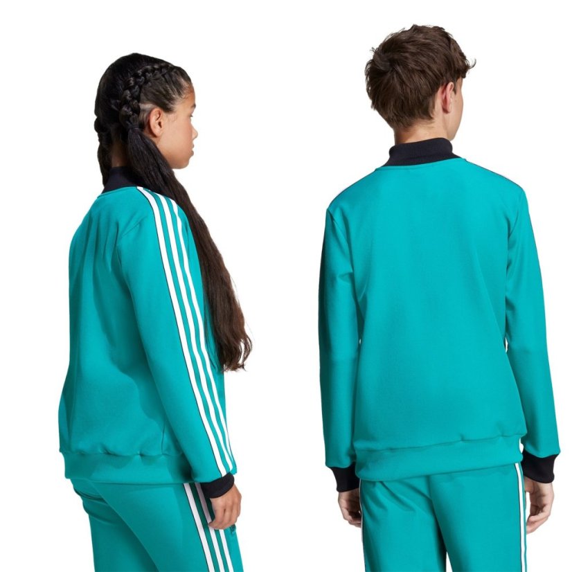 adidas Liverpool Terrace Icons Tracksuit Top Juniors Green