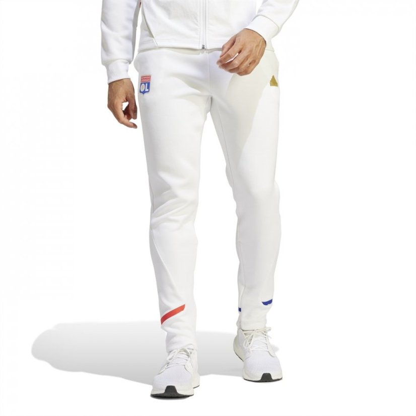 adidas Olympique Lyonnais Designed for Gameday Tracksuit Bottoms Adults White