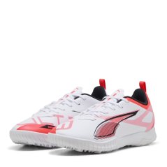 Puma Ultra Play Junior Astro Turf Football Boots White/Red