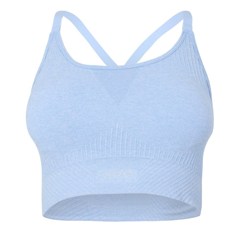 USA Pro UP Seamless Adjustable Sports Bra Brunera Blue