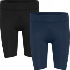 Hummel 2 Pack LTE Shorts Womens Blck/Insig Blu