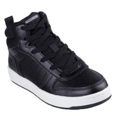 Skechers Kids' Smith Street High-Top Trainers Black/White
