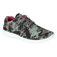 Fabric Pop Print Run Trainers Grey Digi Camo