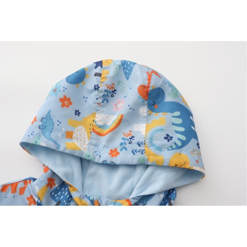 Star Kids' Print Hooded Long Sleeve Rain Anorak AOP