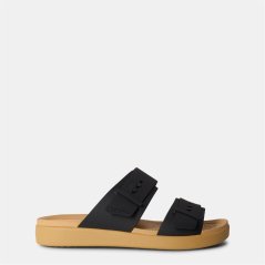 Crocs Women's Brklyn Bkl Low Flat Sandals Black/Tan