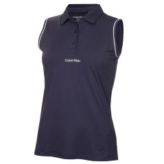 Calvin Klein Golf Women's Sleeveless Performance Polo Shirt Navy