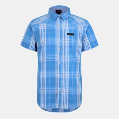 Bench Men's Short-Sleeve Patterned Shirt Blue/White Chk