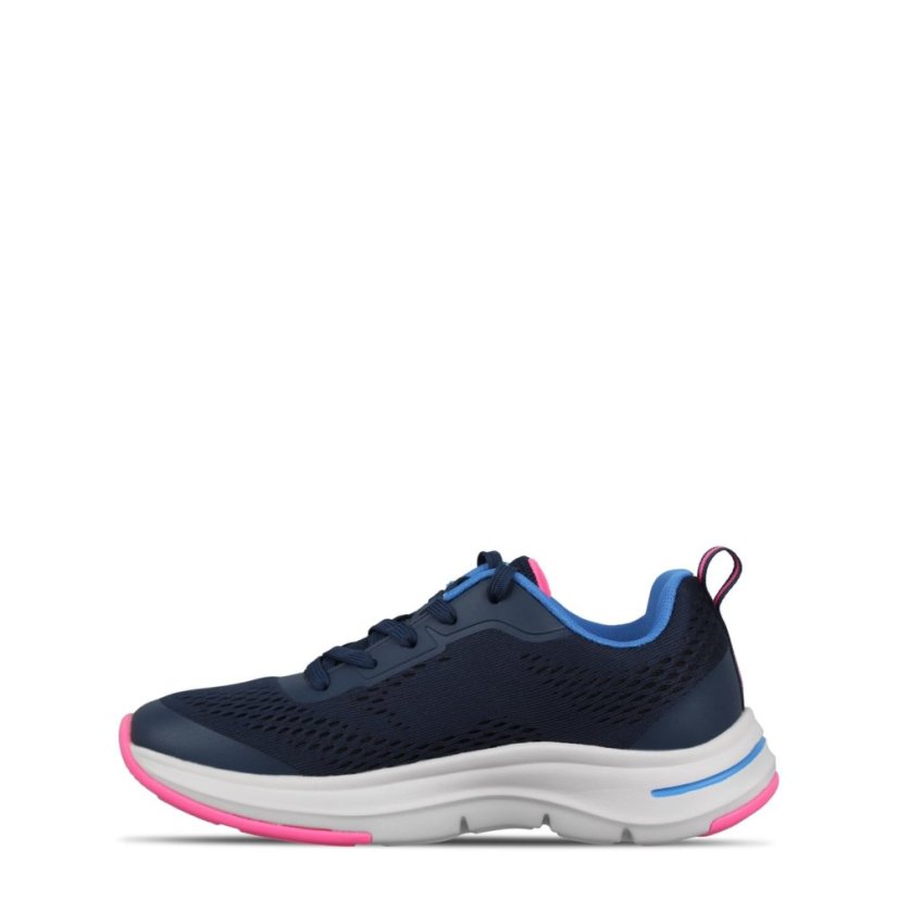 Slazenger Curve Support E-Mesh Trainers Ladies Navy/Pink