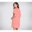 Skechers Short Sleeve Dress Knit Jersey Womens Coral