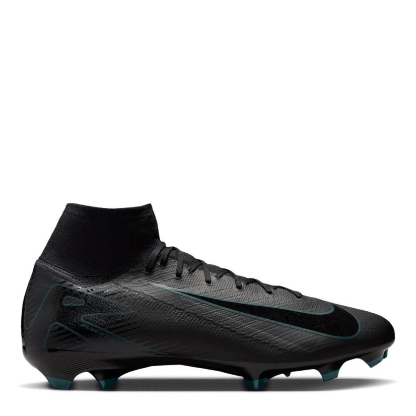 Nike Zoom Mercurial Superfly 10 Pro Adults Firm Ground Football Boots Black/Green