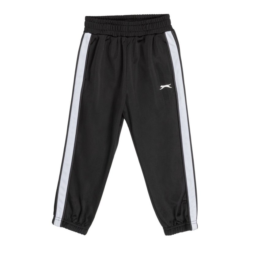 Slazenger Polyester Tracksuit Junior Black/Char/Wht