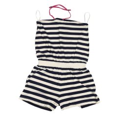 Miss Fiori Playsuit Ladies Navy/White