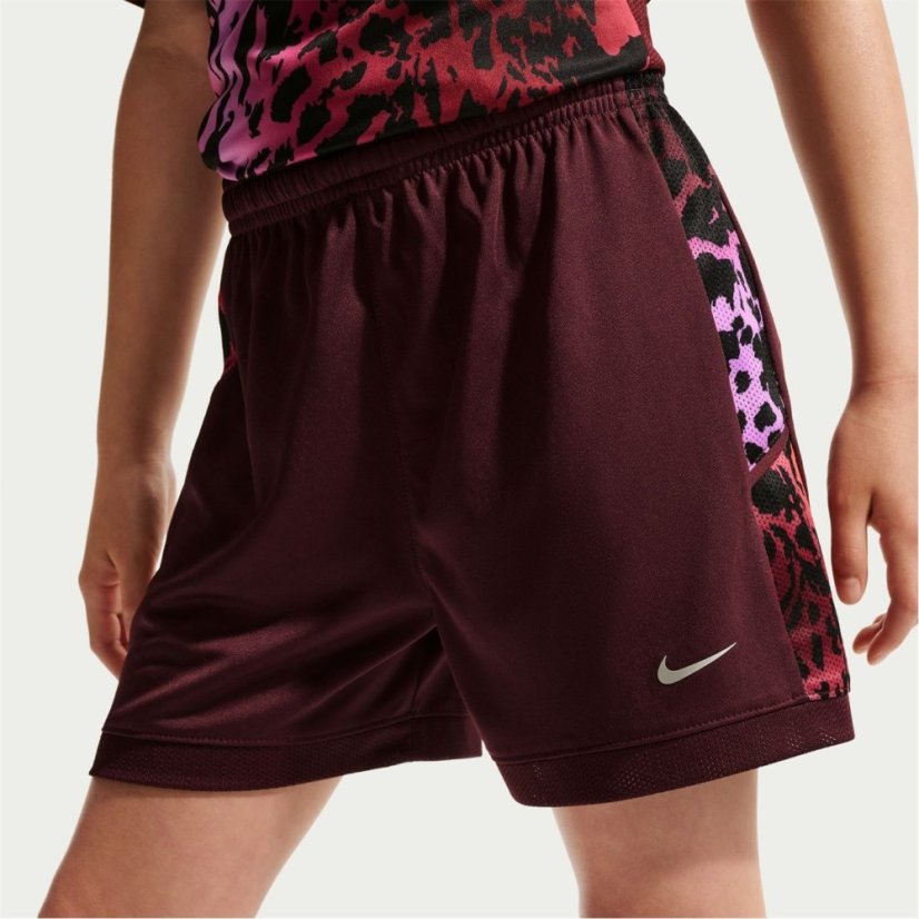 Nike Kids' Football Shorts Burgundy Print
