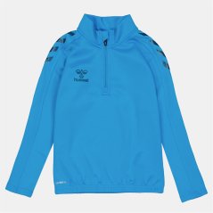 Hummel Half Zip Poly Top Junior Blue Danube