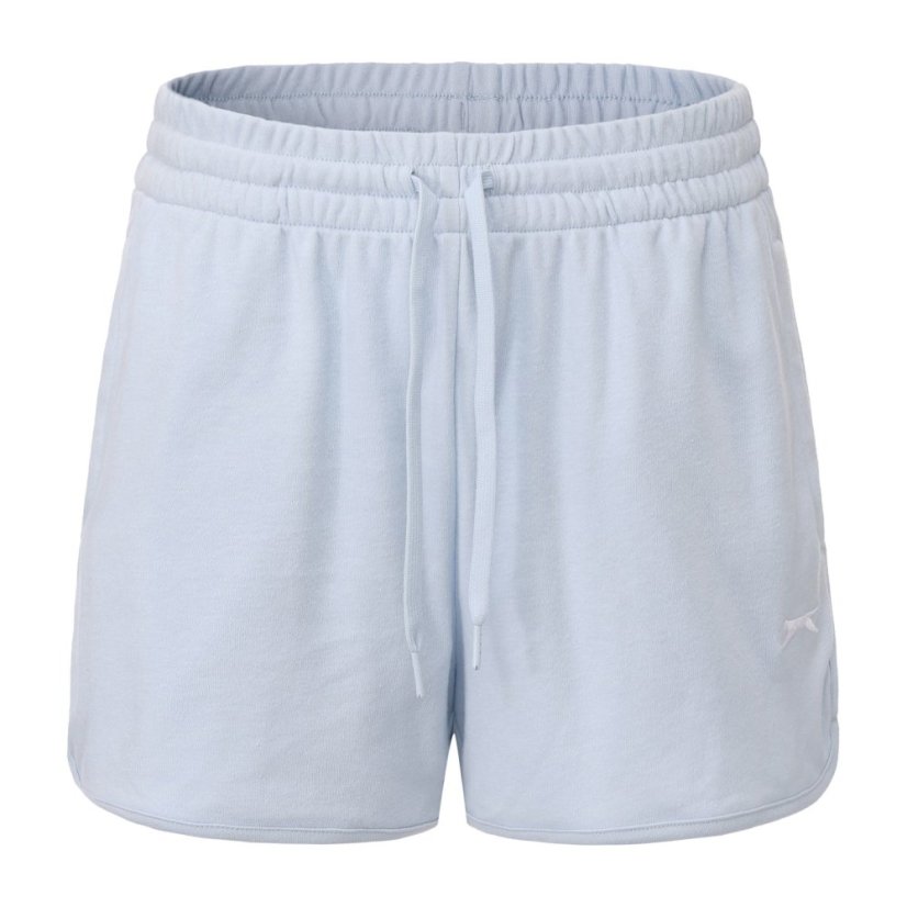 Slazenger Fleece Interlock Shorts Womens Light Blue