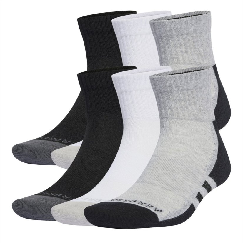 adidas Aeroready Ankle 6 Pack Socks Womens Gry/Blk/Wht