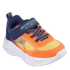 Skechers Lighted Gore & Strap Sneaker W Mult Light Up Trainers Boys Orange/Navy