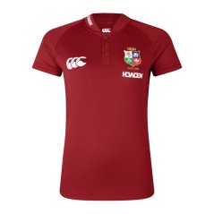 Canterbury British & Irish Lions Polo Shirt 2025 Womens Red Dahlia