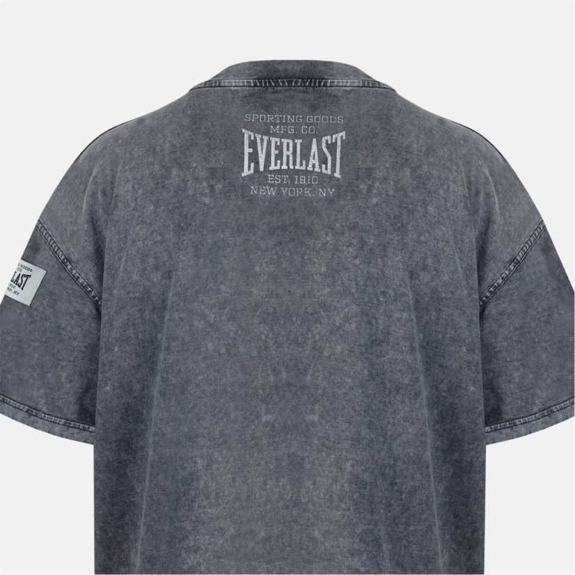 Everlast Men's NYC Logo Oversized T-Shirt Washed Grey