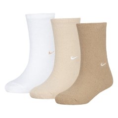 Nike 3 Pack Super Soft Cozy Crew Socks Sail