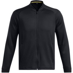 Under Armour Men's Curry Travel Moisture-Wicking Long Sleeve Bomber Jacket Triple Black