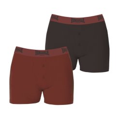 Lonsdale Pack Boxers Mens Rust/Grey