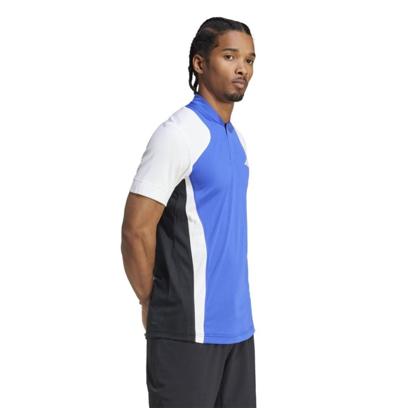 adidas Tennis Pro HEAT.RDY FreeLift pánske polo tričko Blu/Wht/Blk